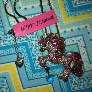 Betsey Johnson unicorn necklace NWT and never worn